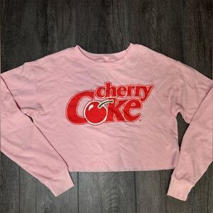 Pink Cherry Coke Cropped Sweatshirt